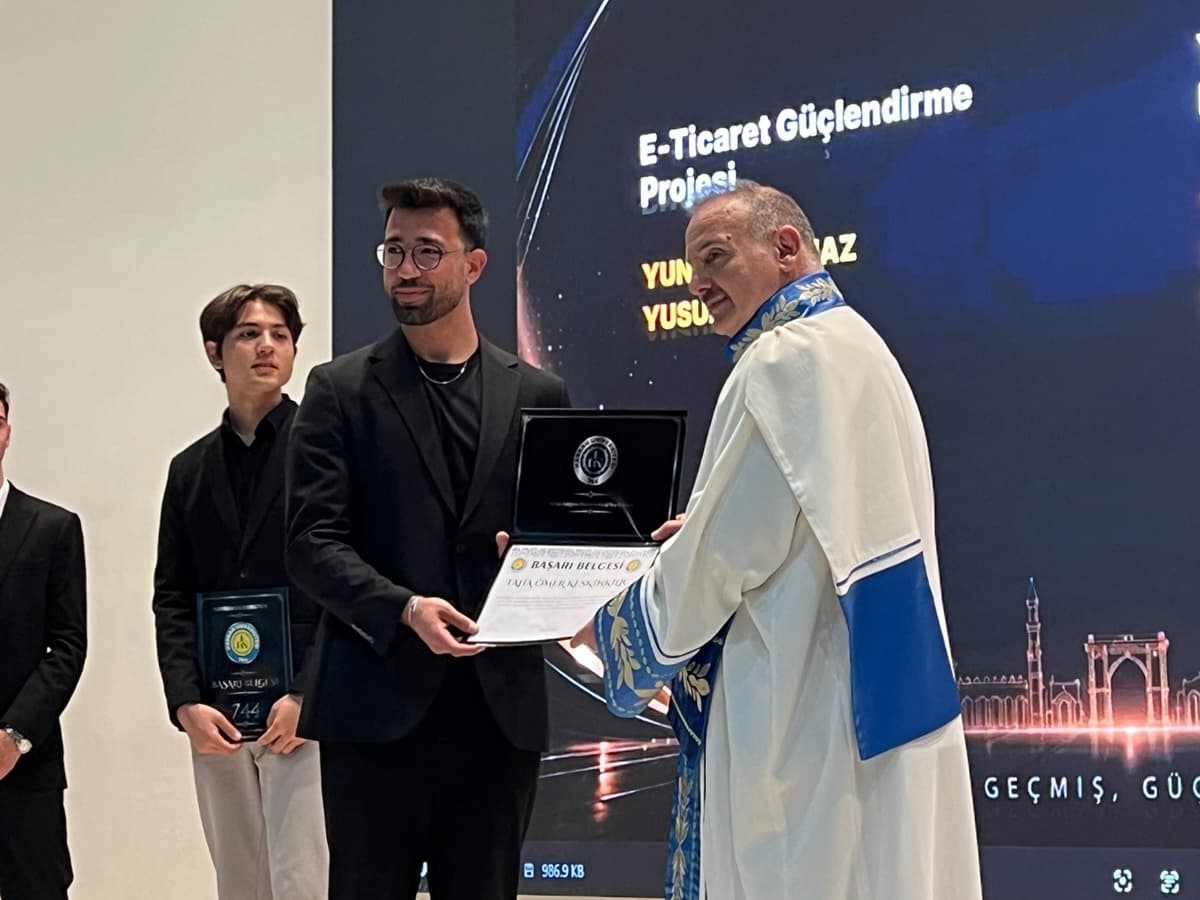 Vocabyss — Achievement Recognition. Recognized by Harran University for developing Vocabyss, an AI-supported foreign language learning platform, and for its contribution to software innovation and the university's digital innovation culture.